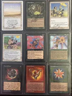 MTG-N1 Mixed Lot Of 9 Signed Magic The Gathering Cards Spalenka Emond & Frazier - Image 1