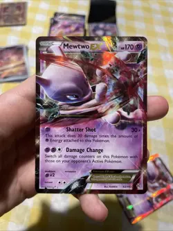 Pokemon Mewtwo EX Ultra Rare Holo TCG Card 62/162 XY Breakthrough - Image 4