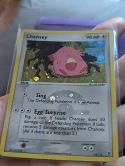 Pokemon EX FireRed & LeafGreen Chansey Card 19/112 Reverse Holo Rare MP - Image 4
