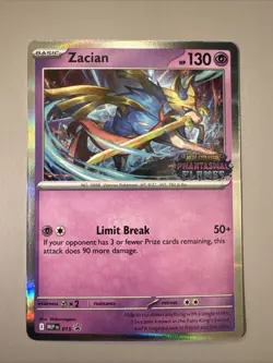 Zacian 015 Pokemon Card Mega Evolutions Promo Holo Near Mint - Image 1