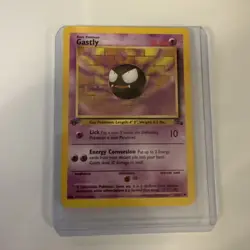 Pokemon TCG Gastly Fossil, 1st Edition Uncommon Card 33/62 - Image 1