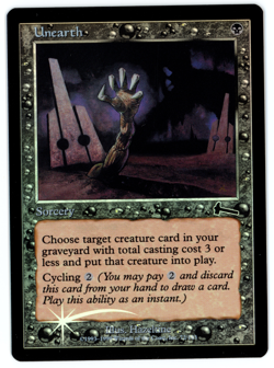 Unearth -- MTG (SP+/NM Quality FOIL) - Urza's Legacy - See pics/scans! - Image 1