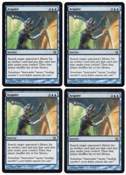 Acquire x4 4x 2004 Fifth Dawn PLAYSET Blue Rare Sorcery MTG LP AZ2 - Image 1