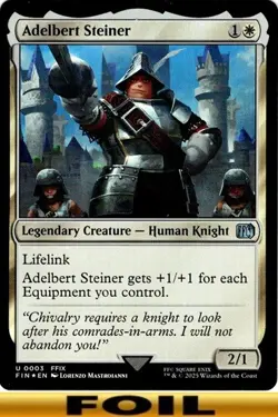 1x - Adelbert Steiner - FOIL - Final Fantasy - CUC NM MTG - Image 1