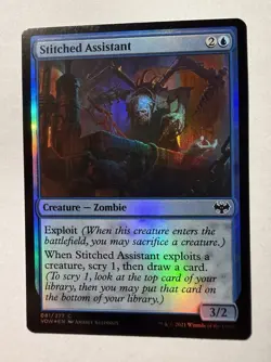 MTG Stitched Assistant (81/596) Innistrad Crimson Vow LP FOIL - Image 1