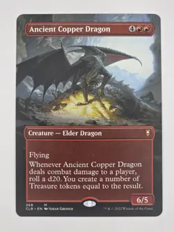 MTG Commander Legends Ancient Copper Dragon Borderless #368 Near Mint - Image 1