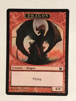 Dragon Token 9/16 NM Modern Masters MTG - Image 1