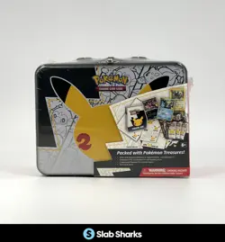 POKEMON TCG CELEBRATIONS TREASURES LUNCH BOX SEALED TIN - Image 1