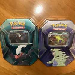 ** Nintendo Pokemon TCG 2 Tin Set Tyranitar Slaking Darkai New Sealed ** - Image 1