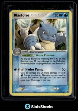 2006 POKEMON EX CRYSTAL GUARDIANS #14/100 BLASTOISE DAMAGED - Image 1