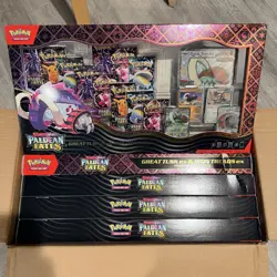 5x Pokemon TCG Scarlet & Violet Paldean Fates Great Tusk & Iron Threads Premium - Image 1