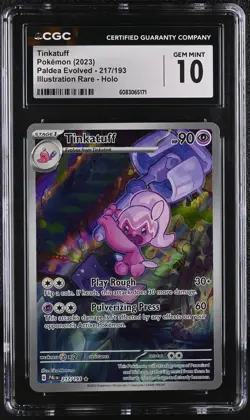 TINKATUFF Paldea Evolved Illustration Rare #217 CGC 10 Pokemon [Nostalgium] - Image 1