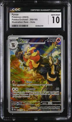PYROAR Paldea Evolved Illustration Rare #200 CGC 10 Pokemon [Nostalgium] - Image 1