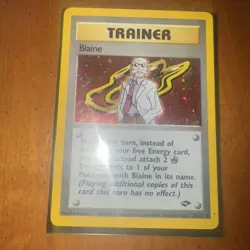 Vintage Pokemon TCG Blaine Trainer Gym Challenge 17/132 Holo Unlimited Rare - Image 1