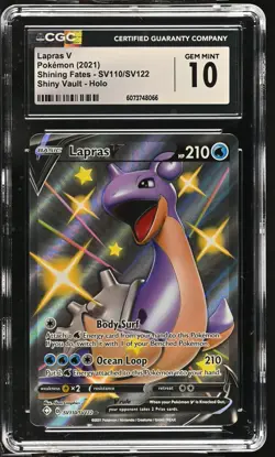LAPRAS V Shiny Vault Holo Rare #SV110 CGC 10 Pokemon [Nostalgium] - Image 1