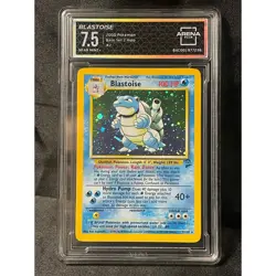 2000 Blastoise #2 Pokemon Base Set 2 Holo Rare ArenaClub Graded NEAR MINT+ 7.5 - Image 1