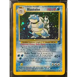 2000 Blastoise #2 Pokemon Base Set 2 Holo Rare ArenaClub Graded NEAR MINT+ 7.5 - Image 2