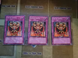 YUGIOH 3X JAR OF GREED COMMON 1ST/UNLIMITED ED LP (SKE,SD3) - Image 1