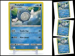 Pokemon Sun & Moon Base Set 31/149 Poliwhirl 4X Mint/NM Uncommon TCG 4 Cards X4 - Image 1