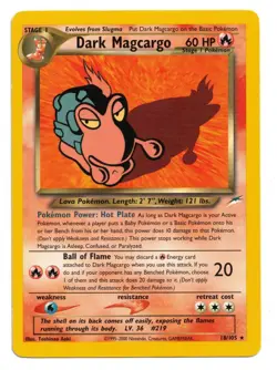 Pokemon Card: Dark Magcargo 18/105 Neo Destiny Set Rare! EX - Image 1