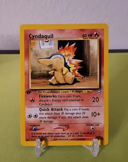 Neo Genesis 57/111 - 2000 First 1st Edition Cyndaquil Vintage Pokemon Card - Image 1