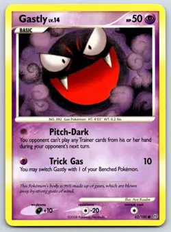 Gastly - DP Stormfront 62/100 Aya Kusube Vintage 151 Pokemon TCG Card LP - Image 1