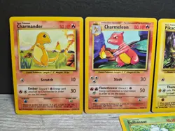 Pokemon Base Set Kanto Starters 7-Card Lot Pikachu & Evolutions Vintage LP - Image 4