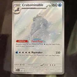 Crabominable 149/142 Sv07: Stellar Crown Holo Pokemon Card Full Art Water Type - Image 1