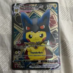 Pokemon - M Lucario Pikachu VCOS Cosplay Fan Art Card - Image 1