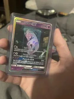 Pokemon Mewtwo GX TCG Shining Legends Holo Card 78/73 Secret Rare - Image 1