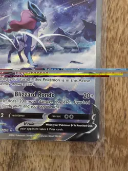 Suicune V GG38/GG70 Crown Zenith Pokemon Card Illustration Galarian Gallery Holo - Image 4