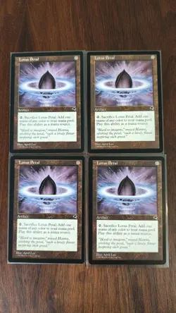 4x Lotus Petal Tempest Regular English MTG TMP Tempest - Image 1