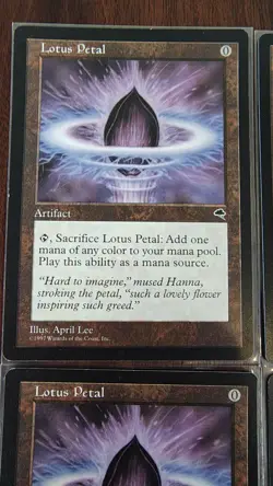 4x Lotus Petal Tempest Regular English MTG TMP Tempest - Image 2