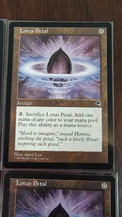 4x Lotus Petal Tempest Regular English MTG TMP Tempest - Image 3