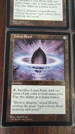 4x Lotus Petal Tempest Regular English MTG TMP Tempest - Image 4