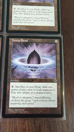 4x Lotus Petal Tempest Regular English MTG TMP Tempest - Image 5