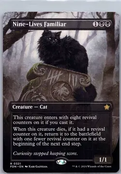 Nine-Lives Familiar (Borderless) 321 Foundations - Magic The Gathering MTG - NM - Image 1