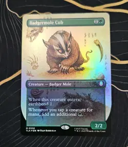 Badgermole Cub NM Showcase Foil MTG Avatar The Last Airbender TLA Unplayed Magic - Image 1