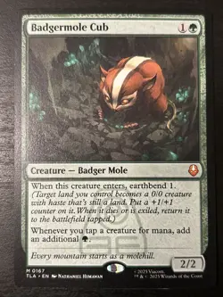Badgermole Cub Mythic Non Foil NM Avatar: The Last Airbender #167 MTG Mythic - Image 1