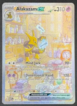 Alakazam ex 201/165 Pokemon TCG SV: Scarlet & Violet 151 SIR Full Art NM - Image 1