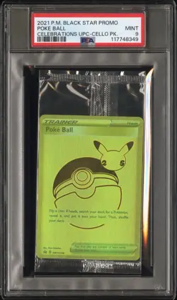 PSA 9 - 2021 Pokemon Celebrations Ultra-Premium UPC Full Art POKE BALL #146 - Image 1