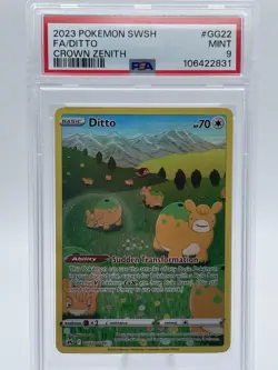 2023 Pokemon SWSH - Crown Zenith - Ditto #GG22 - Galarian Gallery - PSA 9 Mint - Image 1