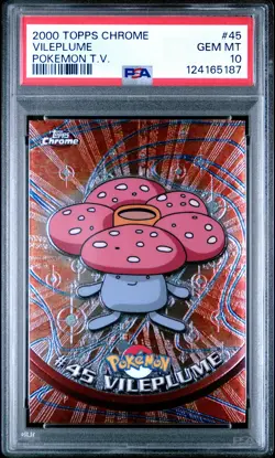 2000 TOPPS CHROME POKEMON T.V. #45 VILEPLUME PSA 10 - Image 1