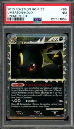 PSA 7 Near Mint Umbreon (Prime) Holo HGSS Undaunted 86/90 Vintage Pokemon - Image 1