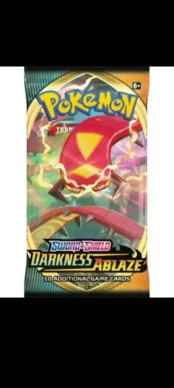 Pokemon TCG Sword & Shield Darkness Ablaze Booster Pack - Sealed - Image 1