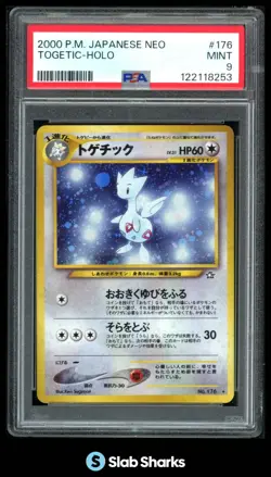 2000 POKEMON JAPANESE NEO #176 TOGETIC HOLO PSA 9 - Image 1