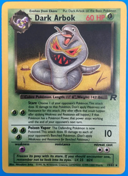 1st Edition Dark Arbok 19/82 Pokemon TCG WOTC Team Rocket NON HOLO LP - Image 1