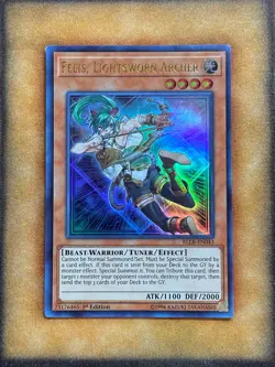 Yugioh Felis, Lightsworn Archer BLLR-EN043 Ultra Rare 1st Ed NM - Image 1