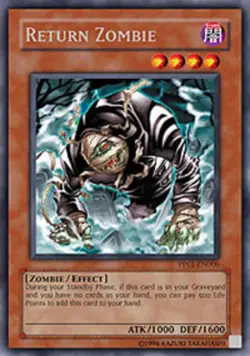 Yugioh! LP Return Zombie - PP01-EN006 - Secret Rare - Unlimited Edition Lightly - Image 1