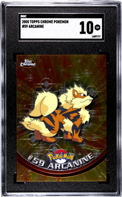SGC GEM MINT 10 Arcanine 59 Graded Pokemon Card 2000 Topps Chrome Pokemon - Image 1